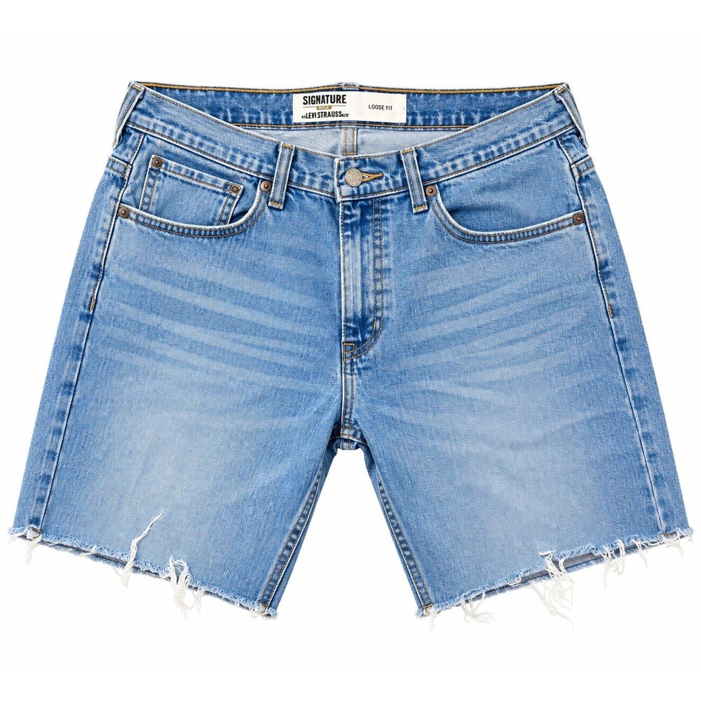 Levi Strauss & Co. Men's Loose Fit Light Wash Denim Shorts Size 36 5-Pocket